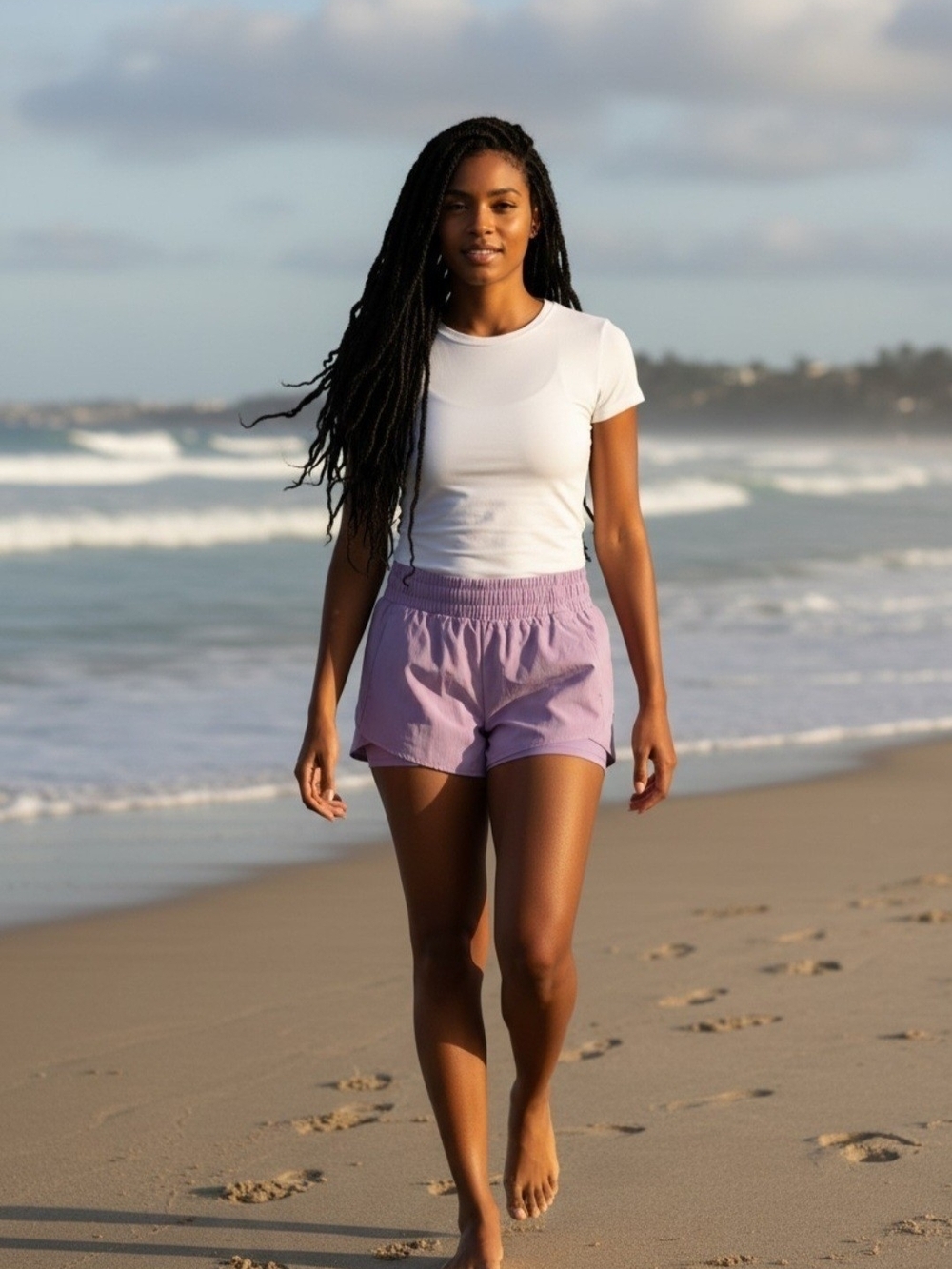 Avia Women's M Comfy Athletic Shorts in Lavender With Shorts & Pockets